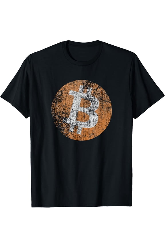 Vintage Distressed Bitcoin Logo Design, Retro Crypto, Money T-ShirtMen and women can wear, black T-shirts, gifts. Age: M,L,XL 2XL, 3XL, 1274XL