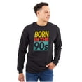 thumbnail image 1 of Vintage Distressed Born in the 90s Long Sleeve TShirt Men Women Brisco Brands S, 1 of 6