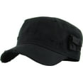 thumbnail image 1 of Vintage Distressed Cadet Army Military Fitted Botton Cap Basic Everyday Castro Radar Hat, 1 of 7