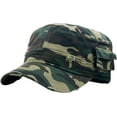 thumbnail image 1 of Vintage Distressed Cadet Army Military Fitted Botton Cap Basic Everyday Castro Radar Hat, 1 of 6
