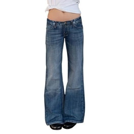 Y2k Bell Bottom Jeans for Women Low Rise Skinny Flare Jeans