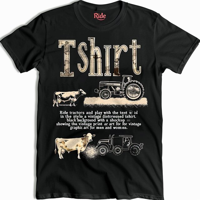 Vintage Distressed Farm Life TShirt for Men and Women Retro Tractor and