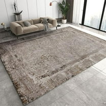 Vintage Distressed Indoor Throw Rug, Modern Farmhouse Floor Decor Area Rugs, Anti-slip Washable Carpet Mat For Living Room Bedroom Entryway Hallway Office Kitchen 5 x 7ft