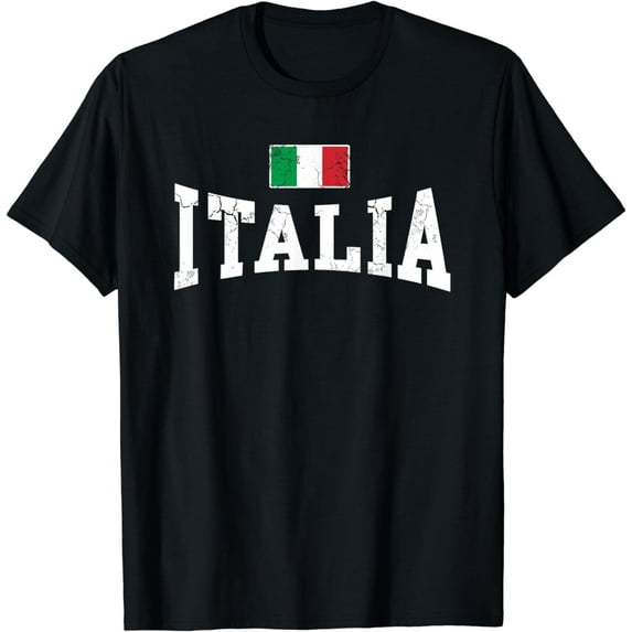 Vintage Distressed Italia Flag Italy Italian Family Group T-Shirt