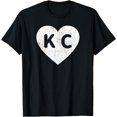 thumbnail image 1 of Vintage Distressed Love Kansas City KC Heart Print T-Shirt, 1 of 3