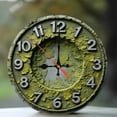 thumbnail image 1 of Vintage Distressed Metal Wall Clock 10-Inch Silent Wooden Wall Clock, Battery Operated (AA Batteries Not Included), Artistic Home Decor, 1 of 7