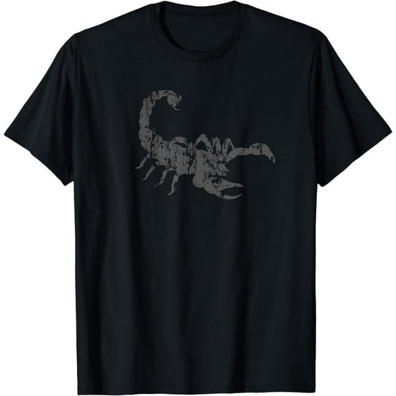 Vintage Distressed Scorpion Graphic for Unisex Soft Cotton Short Sleeve Tee Shirt