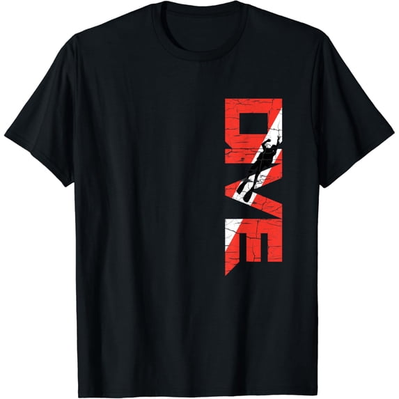 Vintage Distressed Scuba Diving T-Shirt-DIVE T-Shirt