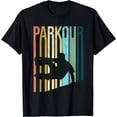 thumbnail image 1 of Vintage Distressed Style Parkour Silhouette T-Shirt, 1 of 3