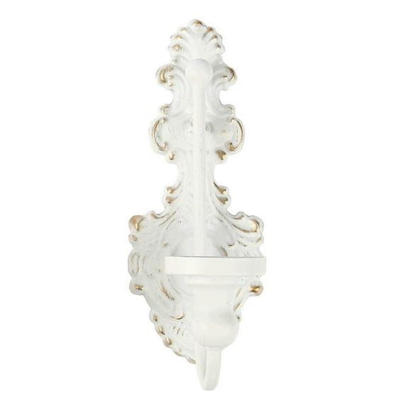Vintage Distressed Wall Candle Holder for Living Room Decor Cast Iron Taper Candle Sconce for Elegant Home Ambiance