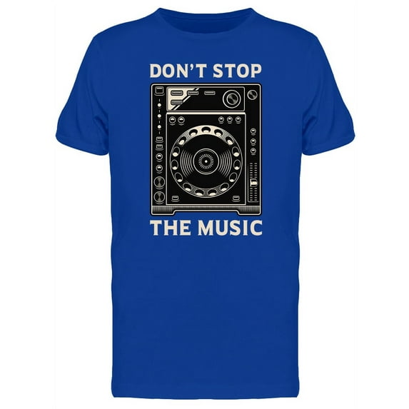 Vintage Dj Dont Stop The Music T-Shirt Men -Image by Shutterstock, Male 3X-Large
