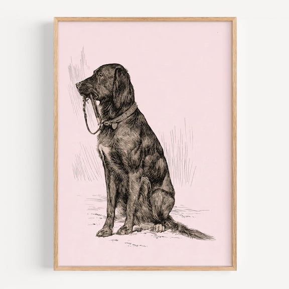 Vintage Dog Sketch Art Print Archival Paper Modern Pet Lover Decor