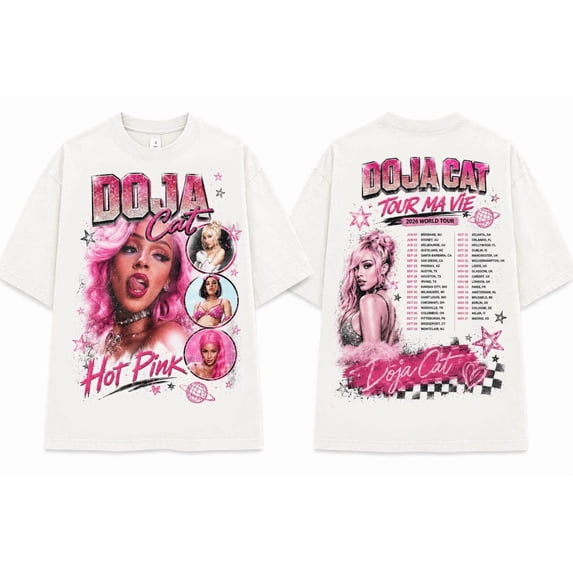 Vintage Doja Cat Hot Pink Tour Ma Vie 2026 World Tour Bootleg Concert T-Shirt