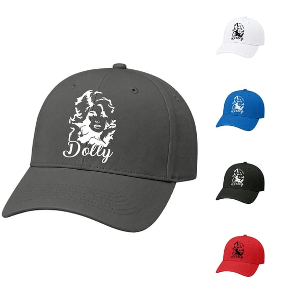 Vintage Dolly Baseball Cap, Country Music Graphic Print Hats, Parton Memorial Hat, Nashville Western Cap, Retro Singer Concert Party Outfit Hat
