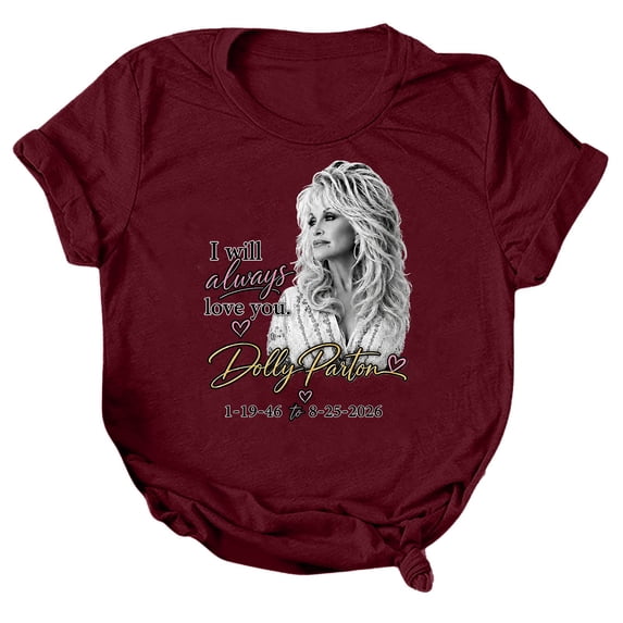 Vintage Dolly Tshirt Parton Memorial T-Shirt for Women Country Music Legend Retro Country Singer Graphic Tee Tops
