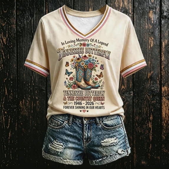 Vintage Dolly V‑Neck Shirt, Parton Memorial T‑Shirt, Country Legend Tee, Nashville Western Shirt, Retro Country Singer Graphic Tee L