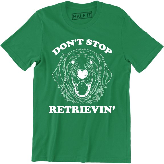 Vintage Don't Stop Retrievin Dog Face Cute Animal Pet Lover Men's T-Shirt