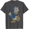 thumbnail image 1 of Vintage Donald Duck DTG Print Unisex T-Shirt,Dark Heather Grey Color,Size YXS, 1 of 5