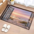 thumbnail image 1 of Vintage Door Coastal 2'x3' Washable Rug, Sunset Seaside Summer Beach Non-Slip Soft Doormat Area Rugs for Entrance Bathroom Bedsides, StainResistant Carpet for Kitchen Bedroom, Entryway Floor Mat, 1 of 9