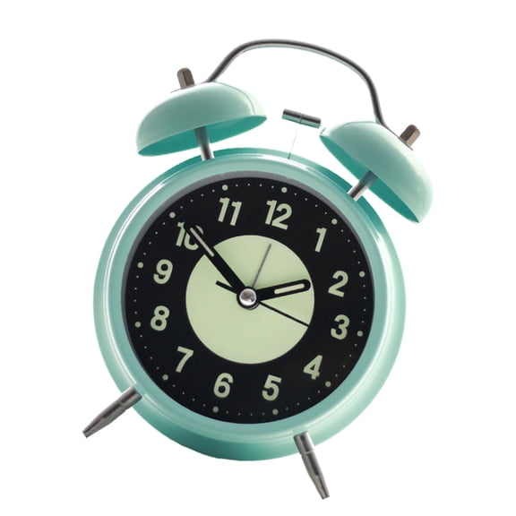 Vintage Double Bells Alarm Clock with Nightligh Quiet Operate for Home Bedroom