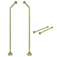 thumbnail image 1 of Vintage Double Offset Supply Line with Wall Bracket Combo, Brushed Brass, 1 of 1