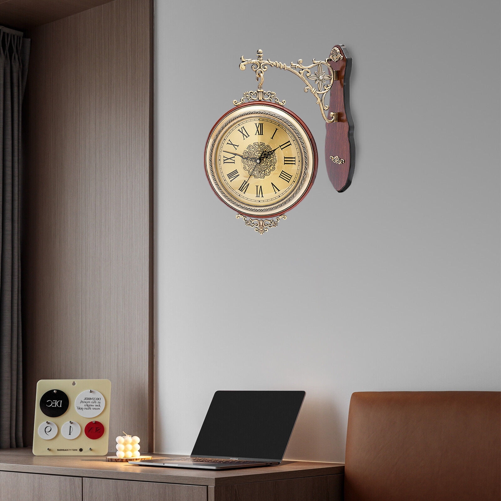 ※maco8※DOUBLE FACE WALL CLOCK Amazon.com: Two-Faced Wall Clock for Indoor and Outdoor