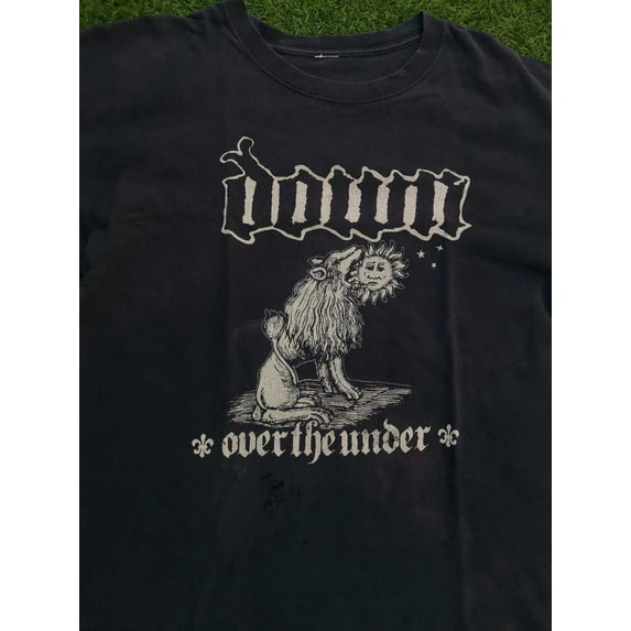 Vintage Down Over The Under Short Sleeve Black All Size T-Shirt AR1290