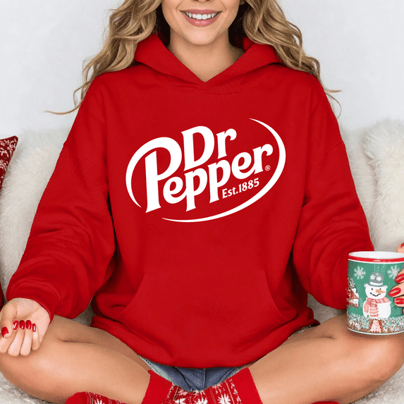 Vintage Dr Pepper Hoodie | Retro 1885 Vintage Soda Pullover | Hoodie for Soda Fans