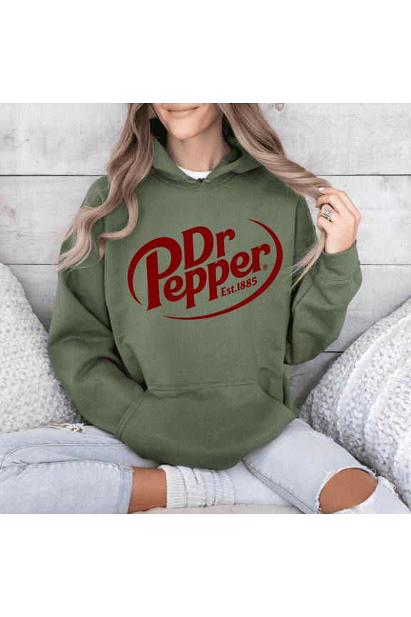 Vintage Dr Pepper Hoodie | Retro 1885 Vintage Soda Pullover | Hoodie for Soda Fans
