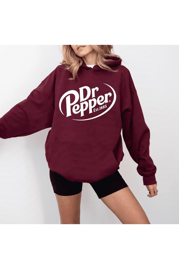 Vintage Dr Pepper Hoodie | Retro 1885 Vintage Soda Pullover | Hoodie for Soda Fans