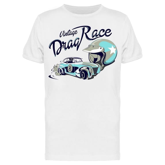 Vintage Drag Race T-Shirt Men -Image by Shutterstock, Male Large