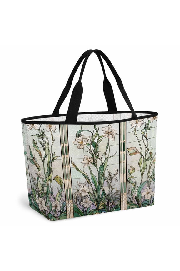 Vintage Dragonfly Beach Bag for Women, Large Breathable Mesh Beach Tote Bag, Botanical Teal Spring Summer Sandproof Lightweight Travel Bags for Vacation Picnic Swimming Pool 15.7"x15.7"x9.1"