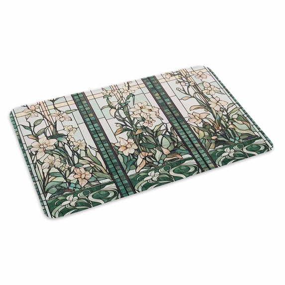 Vintage Dragonfly Doormat Outdoor Entrance 16"x24", Pastoral Botanical Teal Spring Summer Absorb Moisture Dirt Door Mats, Non-Slip Rubber Backing Floor Mats Indoor, Low-Profile Front Door Rugs