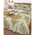 thumbnail image 1 of Vintage Dragonfly Full Size Down Alternative Comforter, Lightweight Comforter Quilt Bedding Set with Pillow Shams Vintage Brown Tree Branch All Seasons Bed Comforter Duvet Insert 78"x90", 1 of 7