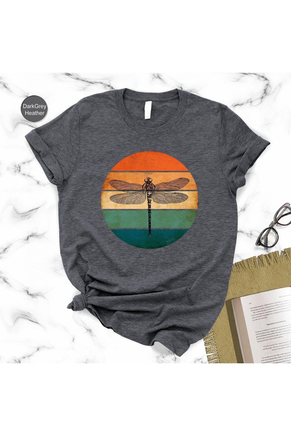 Vintage Dragonfly T-Shirt:Cottagecore Insect Lover Gift