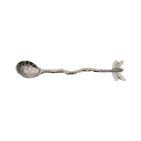 Vintage Dragonfly Teaspoon Set - 6" Long Handle Stainless Steel Coffee Spoon with Elegant Design - Perfect for Tea, Desserts & Cake Serving