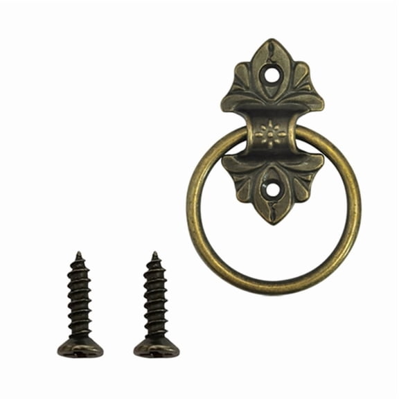 Vintage Drawer Pulls Antique Bronze Cabinet Handle Rings for Dresser Renovations