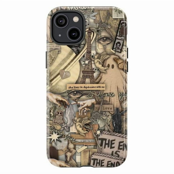 Vintage Dream Collage Phone Case for iPhone 16/15/14/13/12/11 Pro, Pro Max, Mini, Plus – Artistic Retro Aesthetic Phone Cover