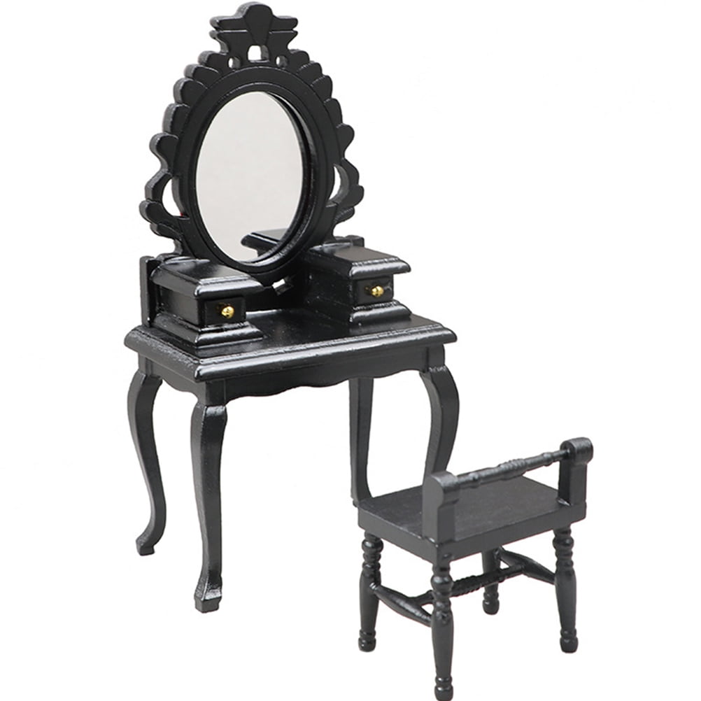 Vintage Dresser Stool House Furniture Miniature Wood Furnitures Child