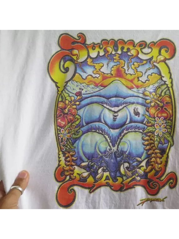 Vintage Drew Brophy Surf Artist T Shirt Summer Daze Surf Art T Shirt Surfboard P | eBay