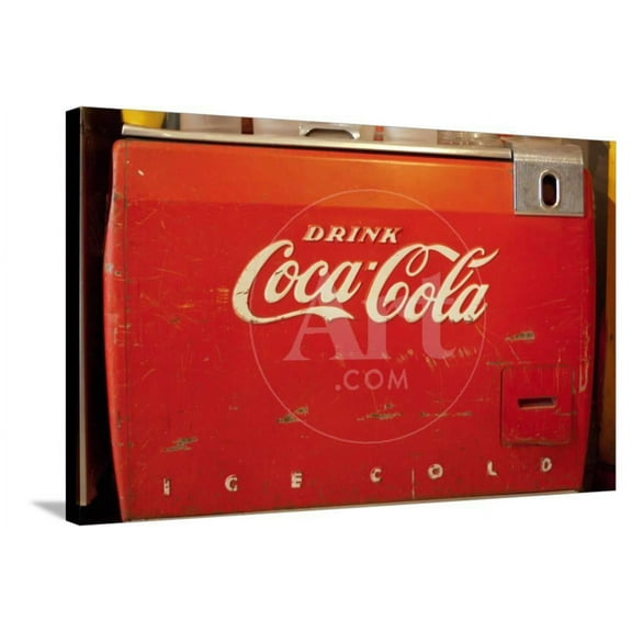 Vintage Drink Coca Cola Ice Cold Coke Vending Machine Photo Poster, Stretched Canvas Wall Art Sold by Art.Com