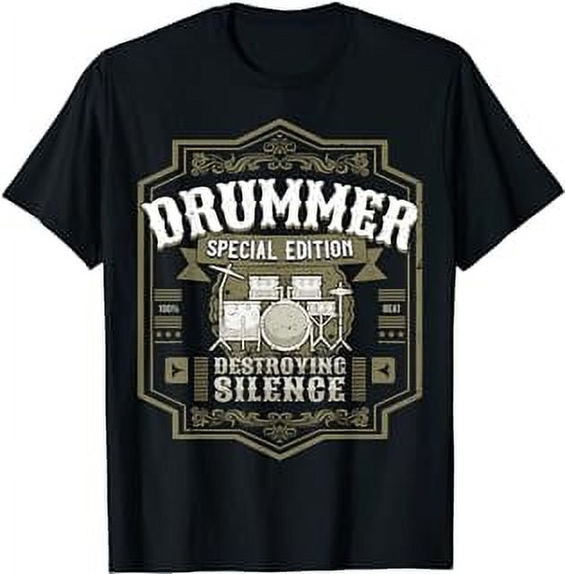 Vintage Drummer Drumming Drums Drum Kit Percussion TShirt