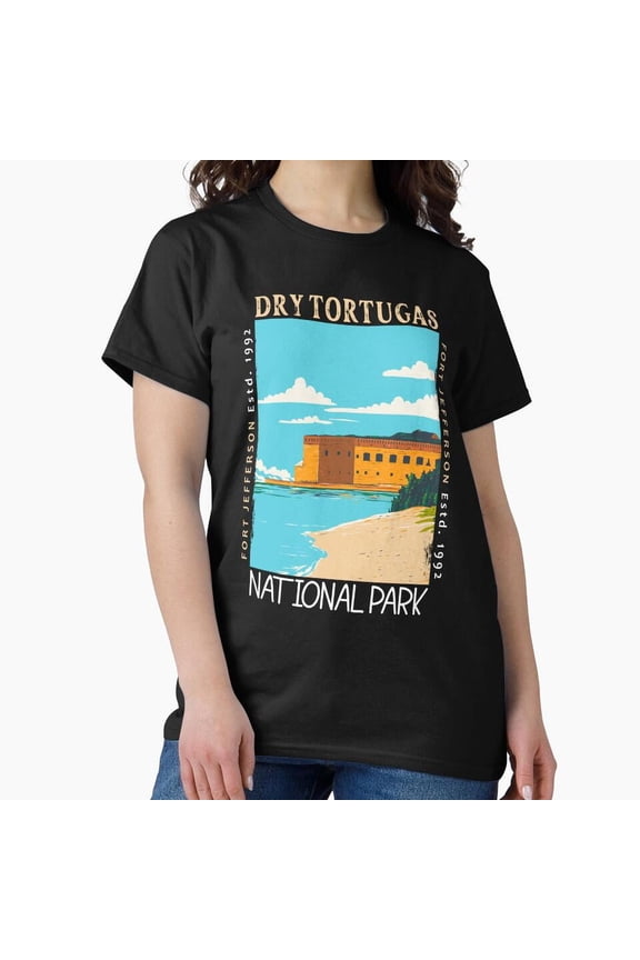 Vintage Dry Tortugas National Park Florida Fort Jefferson Distressed Classic T-Shirt T-Shirt - Perfect T-Shirt For Everyone