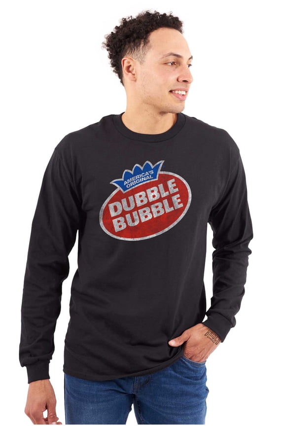 Vintage Dubble Bubble Gum Double Logo Long Sleeve TShirt Men Women Brisco Brands M