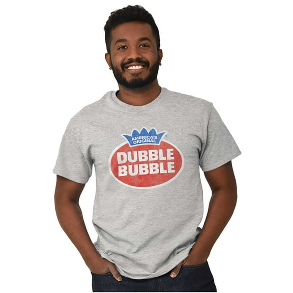 Vintage Dubble Bubble Gum Double Logo Men's Graphic T Shirt Tees Brisco Brands 2X