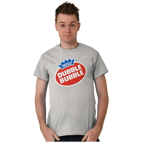 Vintage Dubble Bubble Gum Double Logo Men's Graphic T Shirt Tees Brisco Brands S