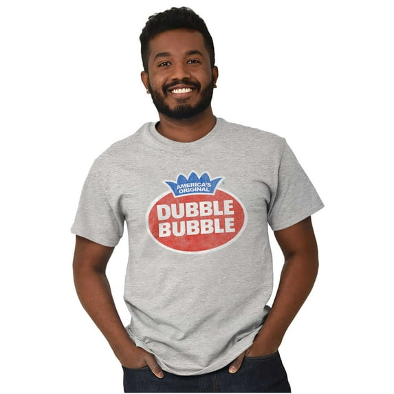 Vintage Dubble Bubble Gum Double Logo Men's Graphic T Shirt Tees Brisco Brands S