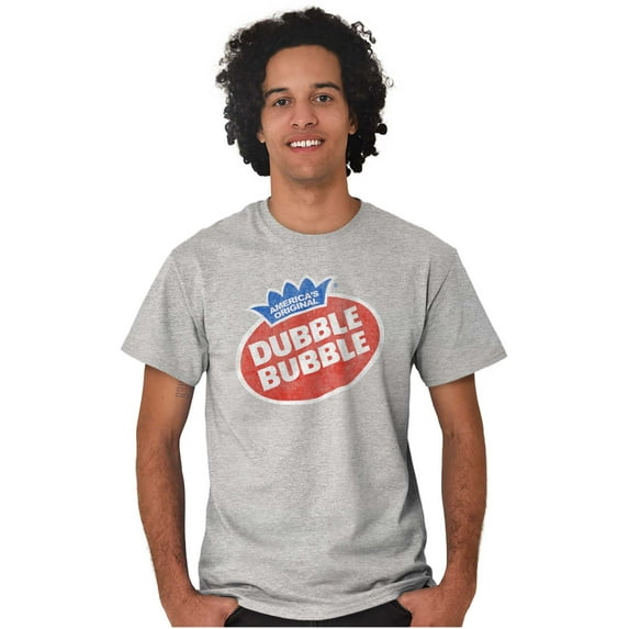 Vintage Dubble Bubble Gum Double Logo Men's Graphic T Shirt Tees Brisco Brands S