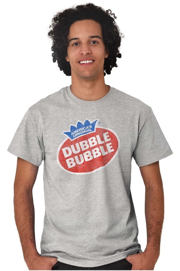 Vintage Dubble Bubble Gum Double Logo Men's Graphic T Shirt Tees Brisco Brands X