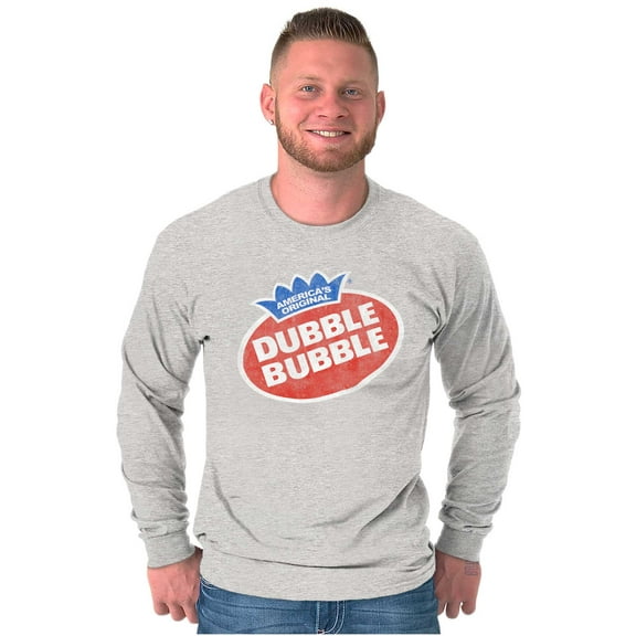 Vintage Dubble Bubble Gum Double Logo Unisex Plus Size Long Sleeve Shirt Brisco Brands 3X